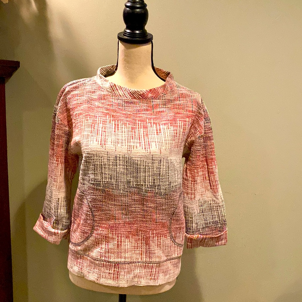 Anthropologie postmark textured sweater with pockets. EUC